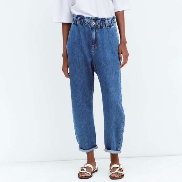 Zara Denim - Zara high -waisted Paperbag baggy jeans